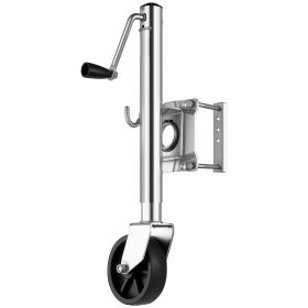 Trailer Jack with Wheel, 1000 lbs Load Capacity, Heavy Duty Swivel Boat Trailer Jack with PP Single Wheel & Ergonomic Handle, 10-inch Lift