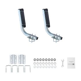 Boat Trailer Guides, 18.5 in/20.5 in Height Adjustable Trailers Guide, 2PCS Thickened High-Duty Steel Trailer Guide-Ons with Smooth Roller Guidan