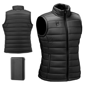 Heated Vest, Men Electric Heating Vest with 16000 mAh Battery Pack, 8 Heating Zones Lightweight Rechargeable Winter-Vest with 3 Levels (Default: Default)