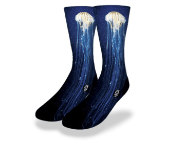 LONG TAIL JELLYFISH Fun Sea Life Socks (size: Adult)